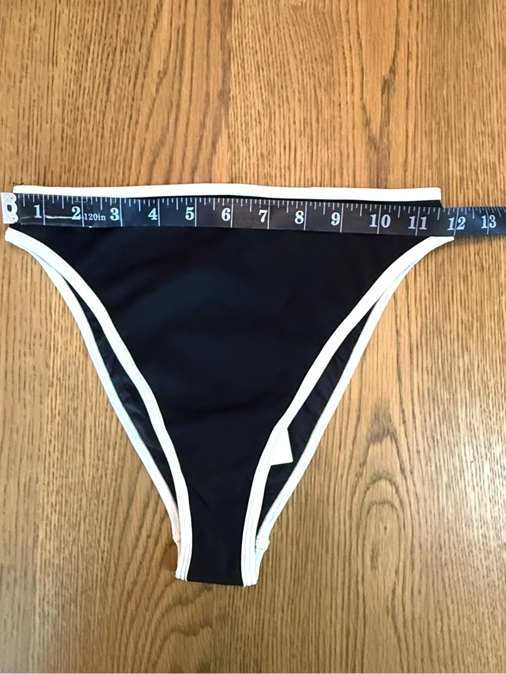 L*Space Nora Bikini Bottoms Black White Trim High Cut Size S NWT